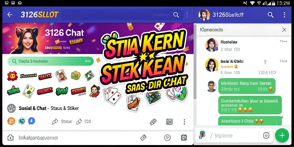 Antarmuka 3126SLOT dengan berbagai stiker menarik.