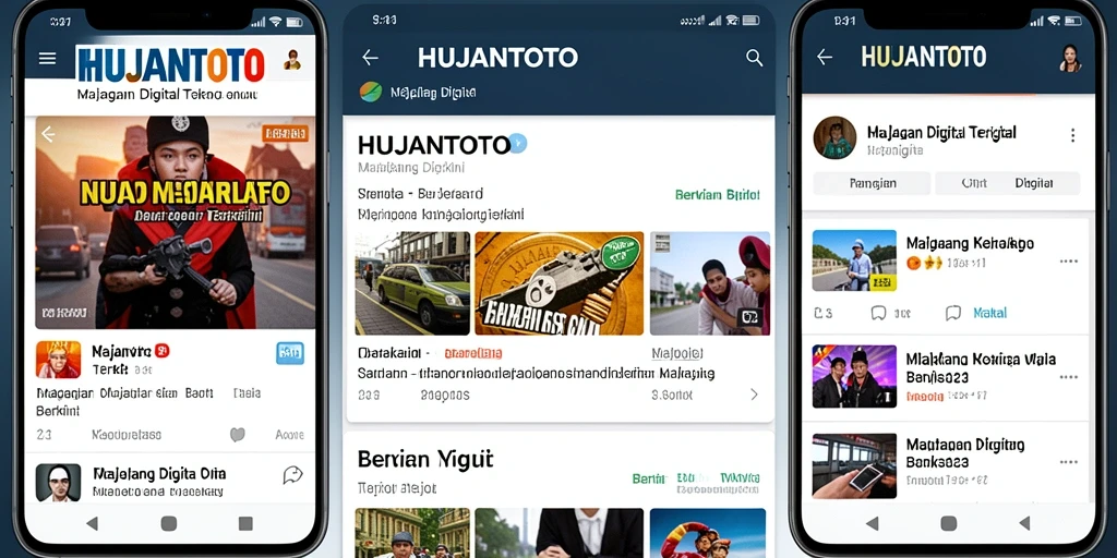 Tampilan antarmuka HUJANTOTO yang modern dan informatif.