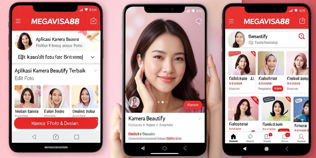 Antarmuka MEGAVISA88 yang intuitif dan menarik untuk edit foto.