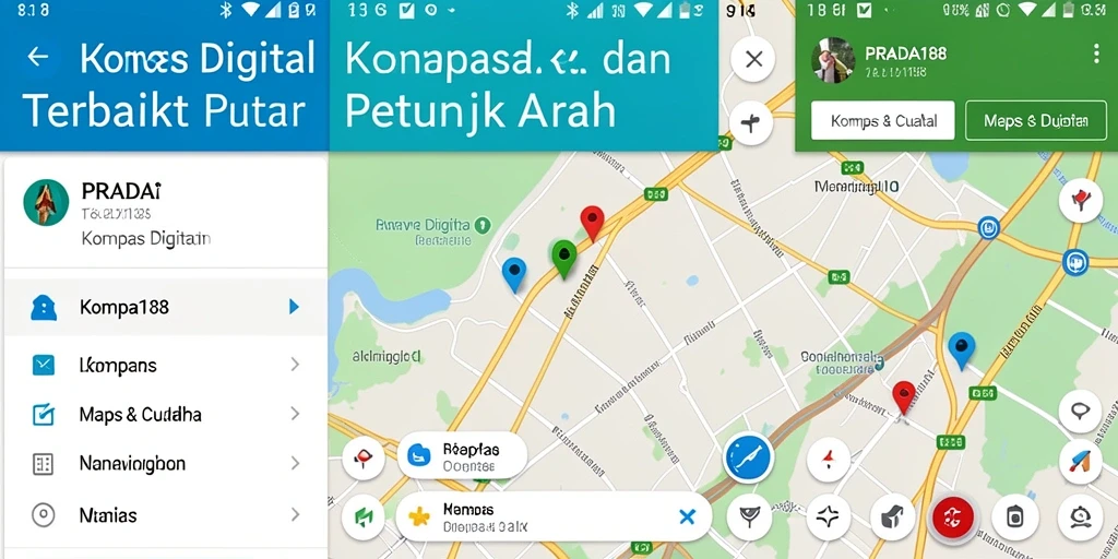 Tampilan antarmuka PRADA188 yang user-friendly dalam navigasi kompas digital.