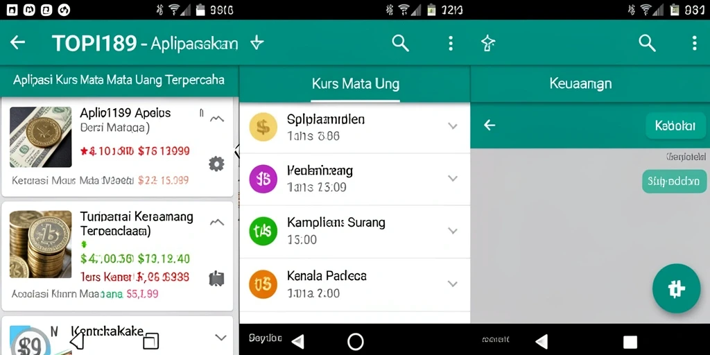 Antarmuka aplikasi TOPI189 yang simple dan informatif.