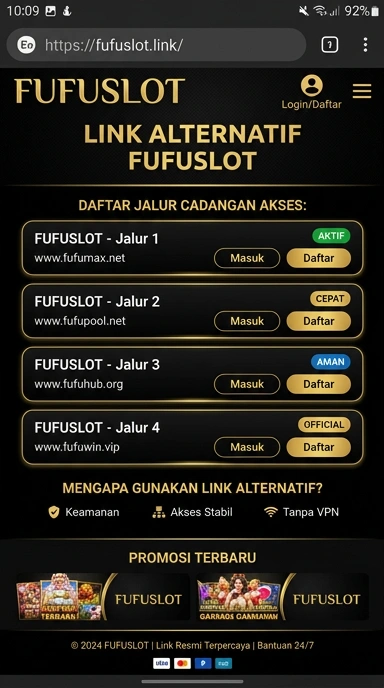 Tautan Alternatif Fufuslot untuk Pengguna Android